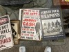 METAL SIGNS - DOES NOT PLAY WELL WITH LIBERALS, TURN IN YOUR WEAPONS, JOHNNY CASH, ETC - 2