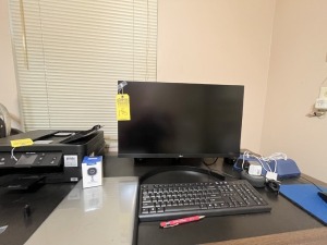 HP 410-010 SLIM DESKTOP COMPUTER SYSTEM WITH LG FLAT SCREEN MONITOR, KEYBOARD, MOUSE & SPEAKERS