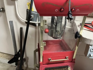 MOVIE TIME POPCORN MACHINE - 48'' TALL (NEEDS WHEEL)