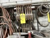 LOT INDUSTRIAL POWER CORDS, EXTENSION CORDS, ETC (CONTENTS OF RACK)