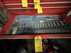 ASSORTED SNAP-ON EXTENSIONS, SOCKETS, RATCHETS, ETC