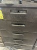 CABINET WITH 5 DRAWERS & CONTENTS - CARBURETORS, PISTON ARMS, ETC - 8