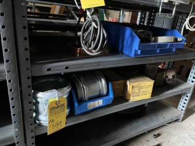 ASSORTED BEARINGS, GEARS & COUPLERS (2 SHELVES)