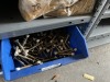 BINS & BOXES - ASSORTED CHAIN BOLTS, SIDE BOLTS, DOOR STOPPERS, ETC - 4