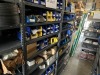 BINS & BOXES - ASSORTED MORTIS LOCKS, DOOR CLOSERS, DEAD BOLTS, ETC