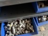 BINS & BOXES - ASSORTED HINGES, SCREWS, HARDWARE, ETC - 8