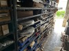 BINS & PIECES - ASSORTED PULLEYS, VALVE ASSEMBLIES, CYLINDER HEADS, ETC