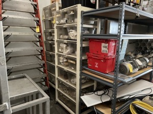 ROLLING CARTS WITH 12 DRAWERS EACH (NO CONTENTS)