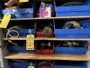 LOTS CLAMPS, AIR HOSES, SOCKETS, ETC (3rd & 4th SHELVES FROM TOP)