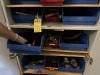 LOTS TAPS FOR MILLING MACHINE, POWER SHOTS, SOLDERING IRONS, ETC (3 BOTTOM SHELVES)