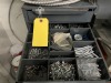 DRAWERS ASSORTED SCREWS, NUTS, WASHERS, ETC - INCLUDES CABINET - 4