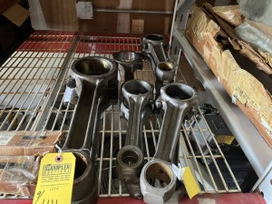 ASSORTED CAT CONNECTING RODS - 2- 958491 / 1- 8N-172706 / 4- 121579 / 2- 5154265 (EBAY PRICE $500 EACH) (BACK RIGHT MIDDLE)