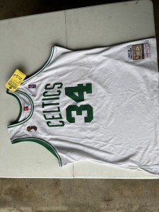 BASKETBALL JERSEY - BOSTON CELTICS / PIERCE / 34 - SIZE 2XL - GREEN & WHITE (SOME SOILED MARKINGS)