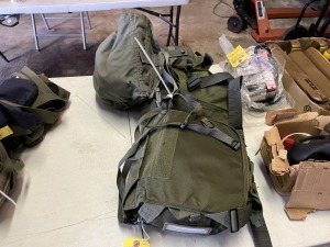 ASSORTED GAS MASKS IN CANVAS BAGS