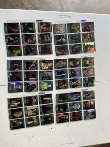 ASSORTED STAR WARS COLLECTOR CARDS IN PLASTIC HOLDER