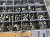 BOLTS & NUTS KIT #126 IN METAL CASE - NUTS, BOLTS & WASHERS (LIKE NEW CONDITION)