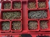 MILWAUKEE PACKOUTS WITH CONTENTS - PICTURE HOOKS, SHELF HOLDERS, #8 WACKER HEAD & SELF-TAPPING SCREWS - 3