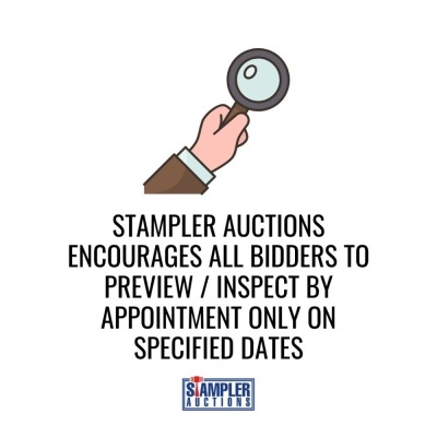 STAMPLER AUCTIONS ENCOURAGES ALL BIDDERS TO PREVIEW / INSPECT BY APPOINTMENT ONLY ON SPECIFIED DATES