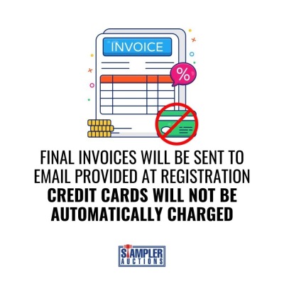 FINAL INVOICES WILL BE SENT TO EMAIL PROVIDED AT REGISTRATION - CREDIT CARDS WILL NOT BE AUTOMATICALLY CHARGED