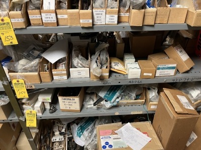 BINS / BOXES ASSORTED RANGE PARTS - 308475 (SWITCH), 4337164 (SWITCH), 5303207650 (SPRING), ETC