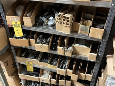 SHELVES - SPRINGS, WATER CONNECTIONS, HOSE FITTINGS, CASTERS, ETC