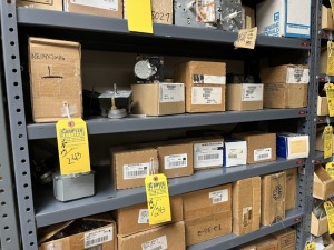 ASSORTED DRYER TIMERS & MORE (2 SHELVES)