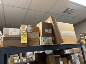 BOXES ASSORTED PUMPS, PULLIES, CIRCUIT BOARDS & MORE