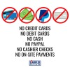 NO CREDIT CARDS / NO DEBIT CARDS / NO CASH / NO PAYPAL / NO CASHIER CHECKS / NO ON-SITE PAYMENTS - 2