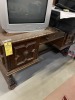 PIECES FURNITURE - WOOD DESK / CREDENZA WITH LATERAL FILE CABINET - 4