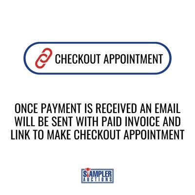 ONCE PAYMENT IS RECEIVED AN EMAIL WILL BE SENT WITH PAID INVOICE AND LINK TO MAKE CHECKOUT APPOINTMENT