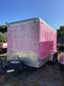 2010 PEMCO ENCLOSED TRAILER - VIN #1P9UE1214AH656046 - 7x12 (BODY & INTERIOR ROUGH CONDITION / MISSING TIRE & WHEEL) ***TITLED ASSET***ADDITIONAL FEES APPLY FOR TRANSFER TITLE/TAG***