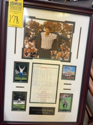 FRAMED GROUPING - THREE TIME MASTERS CHAMPION NICK FALDO - 24x18