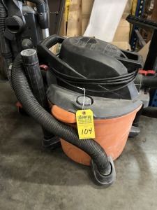 RIDGID SHOP VAC - 12 GALLON / 5HP