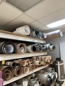 ASSORTED ROLLS VENEER (TOP 2 SHELVES)
