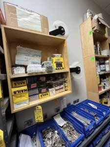 ASSORTED NAILS, SCREWS, ETC (CONTENTS SHELF)