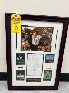 FRAMED GROUPING - THREE TIME MASTERS CHAMPION NICK FALDO - 24x18