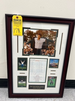 FRAMED GROUPING - THREE TIME MASTERS CHAMPION NICK FALDO - 24x18
