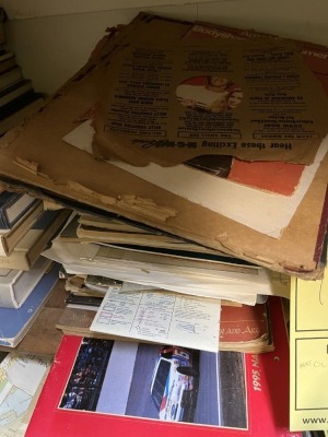 LOT OLD NEWSPAPERS, MAGAZINES, CALENDARS, ETC
