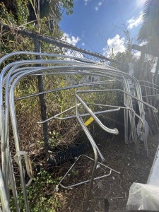 ASSORTED STAINLESS STEEL PIECES - BIMINI TOPS, ETC