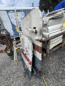 LARGER IRON TUGBOAT DOOR - RED, WHITE & BLUE