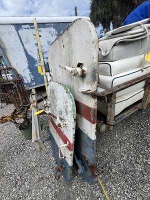 LARGER IRON TUGBOAT DOOR - RED, WHITE & BLUE