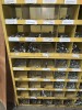 KAR PRODUCTS YELLOW 136-BIN BOLT BIN WITH CONTENTS - NUTS, BOLTS, WASHERS, ETC - 9