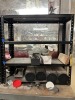 SMALL BLACK SHELVING UNITS WITH 4 SHELVES - 2
