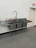 STAINLESS STEEL 3-COMPARTMENT SINK