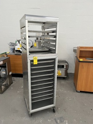 STAINLESS STEEL BREAD COOLER WITH 13 STAINLESS STEEL PANS