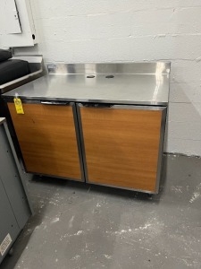 STORAGE CABINET WITH STAINLESS STEEL TOP & 2 DOORS - 4'W x 30''D x 3'H