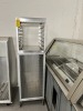 STAINLESS STEEL OPEN & CLOSED BREAD RACK ON WHEELS