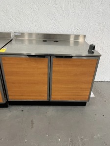 CABINET WITH STAINLESS STEEL TOP & 2 DOORS - 4'W x 30''D