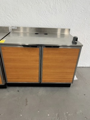 CABINET WITH STAINLESS STEEL TOP & 2 DOORS - 4'W x 30''D