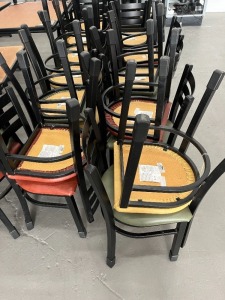 ASSORTED COLOR METAL CHAIRS